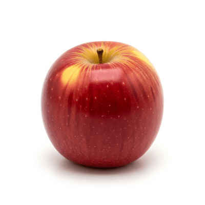High quality studio photograph of a single Winesap