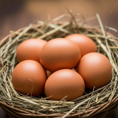 Image depicting eggs laid by a Wyandotte, contextualized within the chicken taxonomy