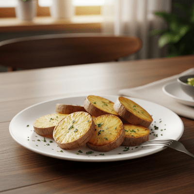 Photograph of a prepared dish or serving featuring the Yam, as commonly used in cuisine within the taxonomy vegetables