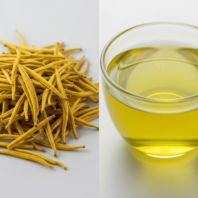 Cross-sectional close-up of a Yellow Tea