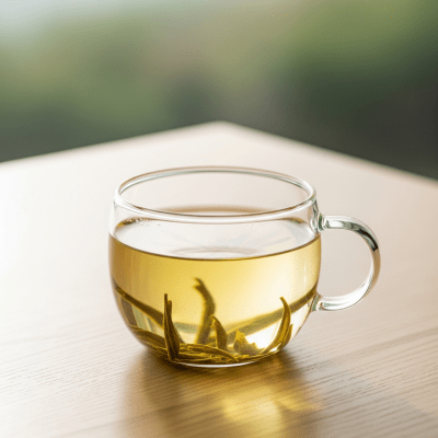 Editorial-style image of a brewed Yellow Tea tea, part of the taxonomy teas