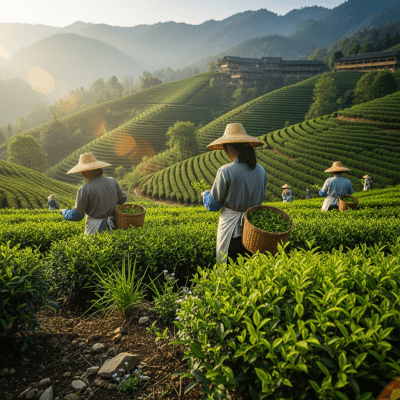 Environmental scene featuring Yellow Tea, part of the taxonomy teas