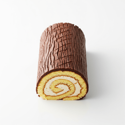High quality studio photograph of a Yule Log from the cake taxonomy
