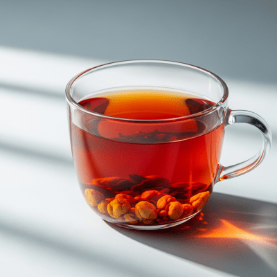 Editorial-style image of a brewed Yunnan Black Tea tea, part of the taxonomy teas