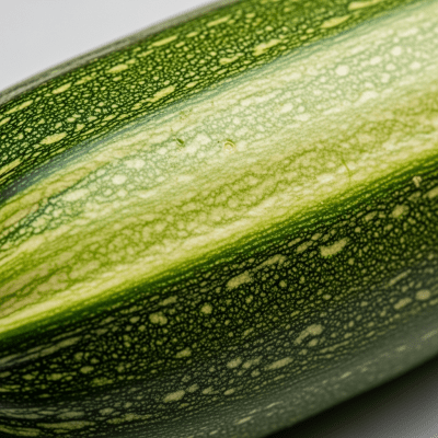 Close-up macro photograph of surface details and textures of a single Zucchini