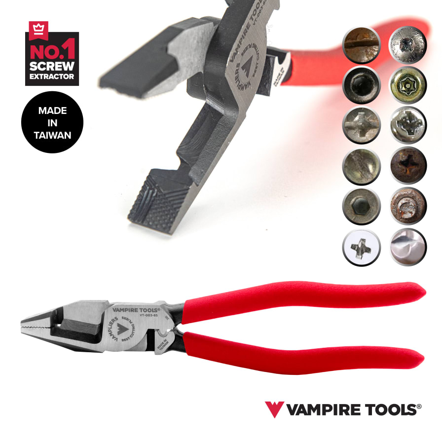 4-PC VAMPLIERS SET: 5″ MINI, 6.25″ MULTIPURPOSE, 7.5″ LONG NOSE