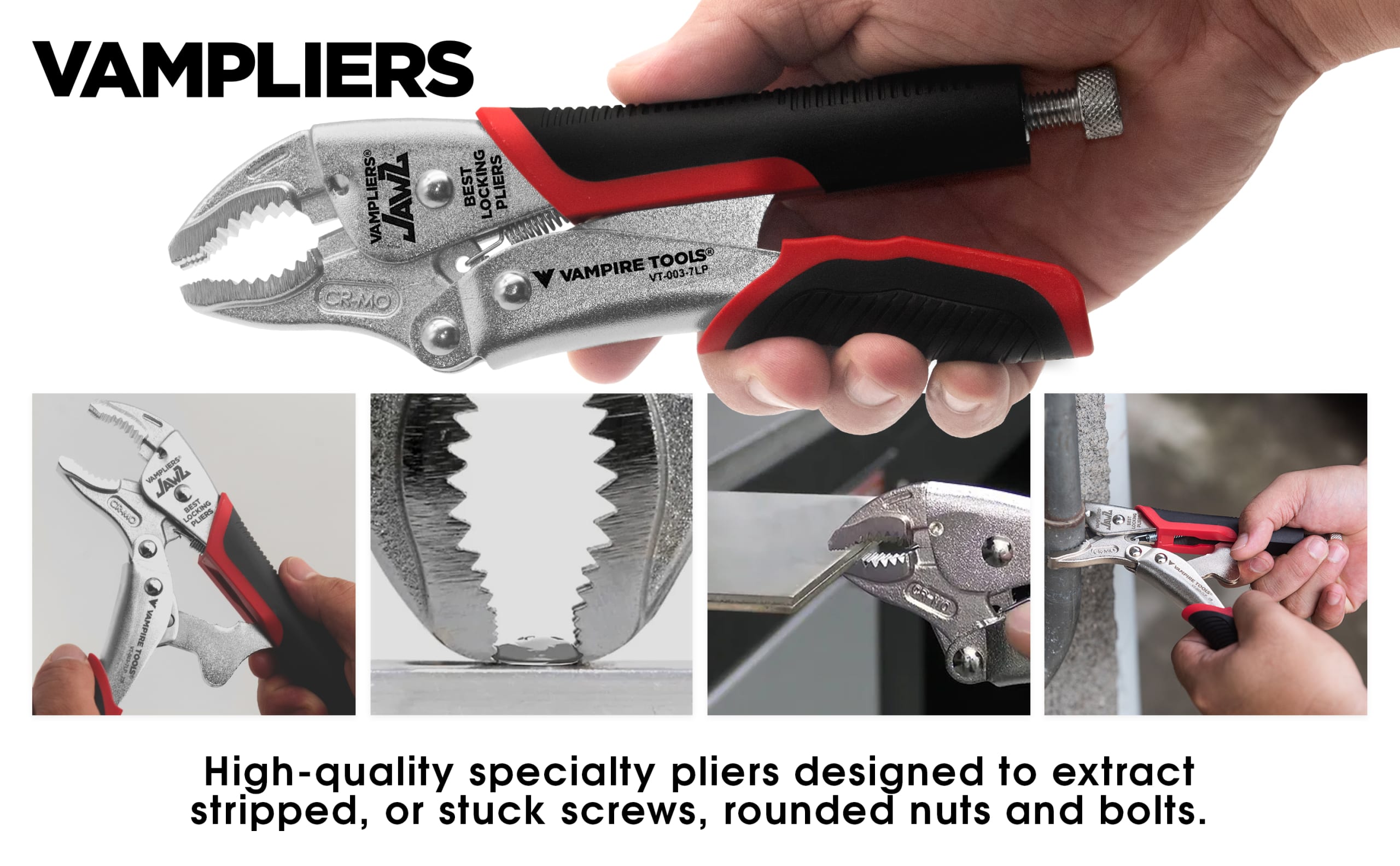 シャーレ JAWZ 7.5″ SCREW EXTRACTOR VISE GRIP LOCKING PLIERS | VT-003-7LP