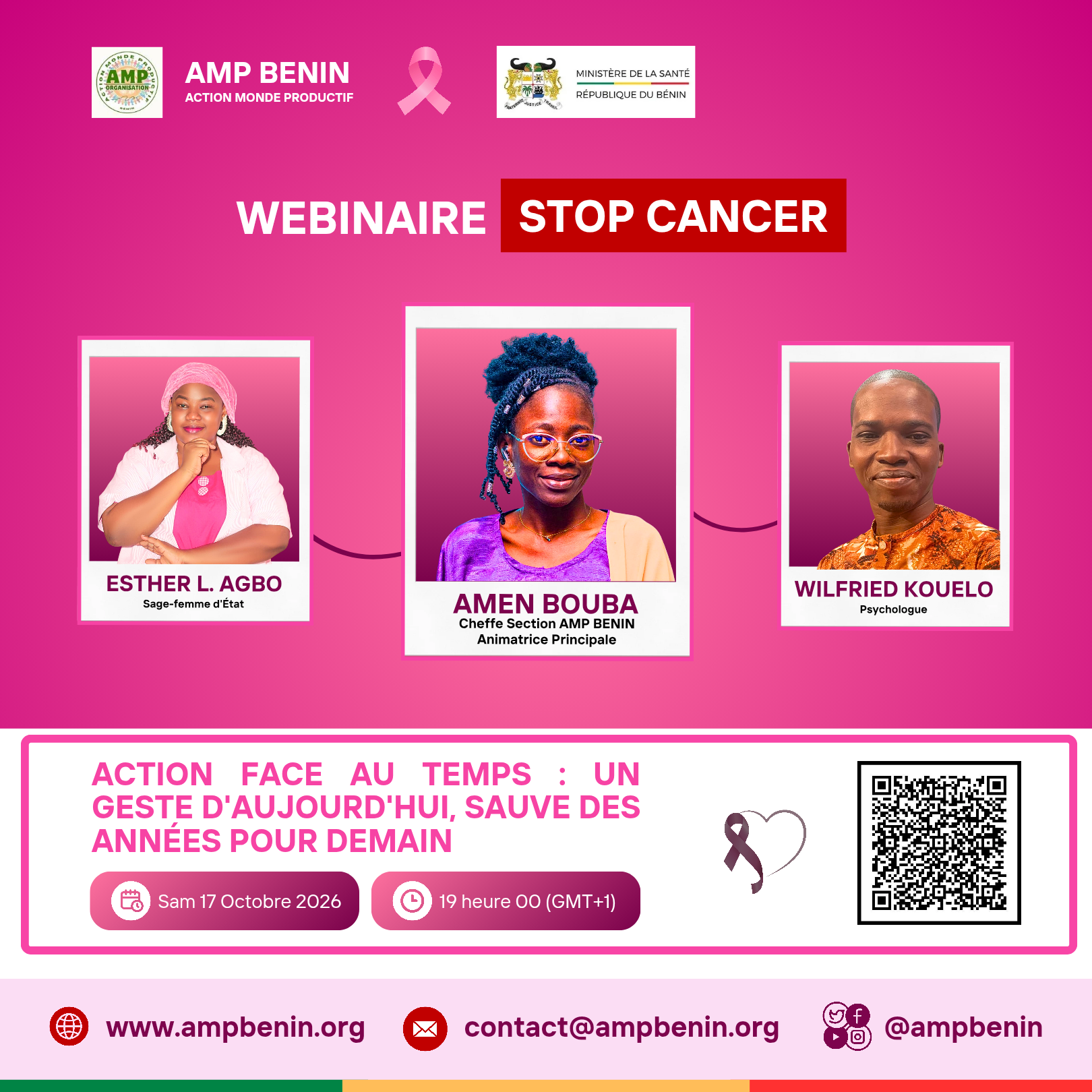 Un webinaire public gratuit organisé le samedi 17 octobre 2026 à 19h, en ligne sur Google Meet et en direct sur Facebook.