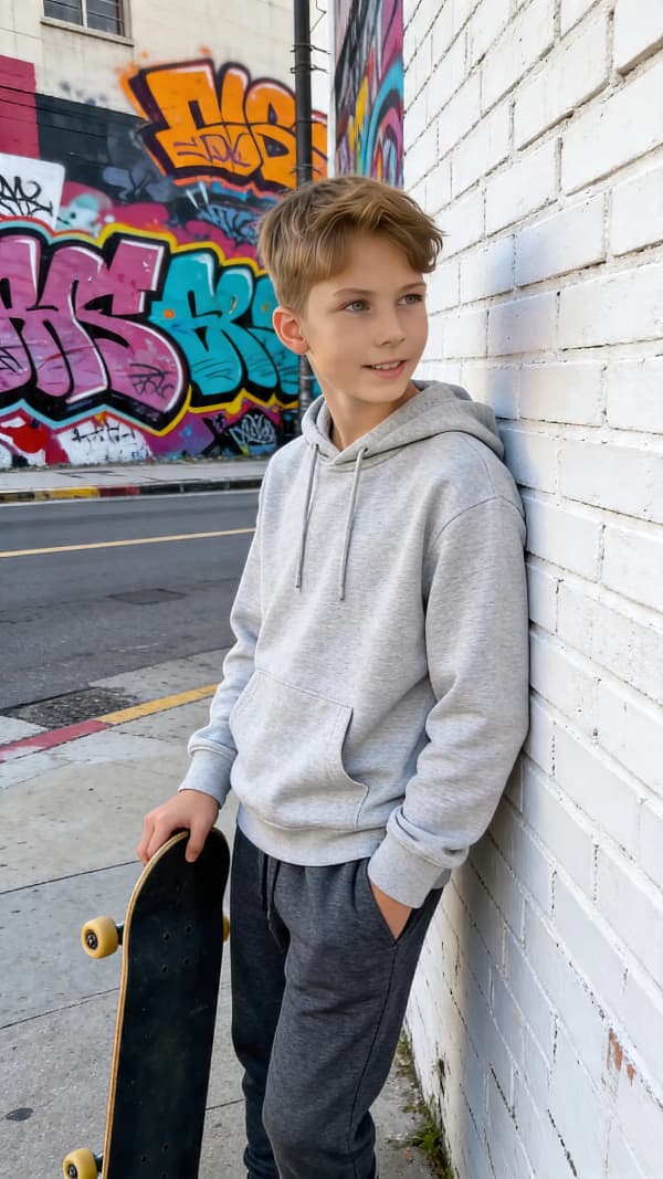 Boy graffiti collage