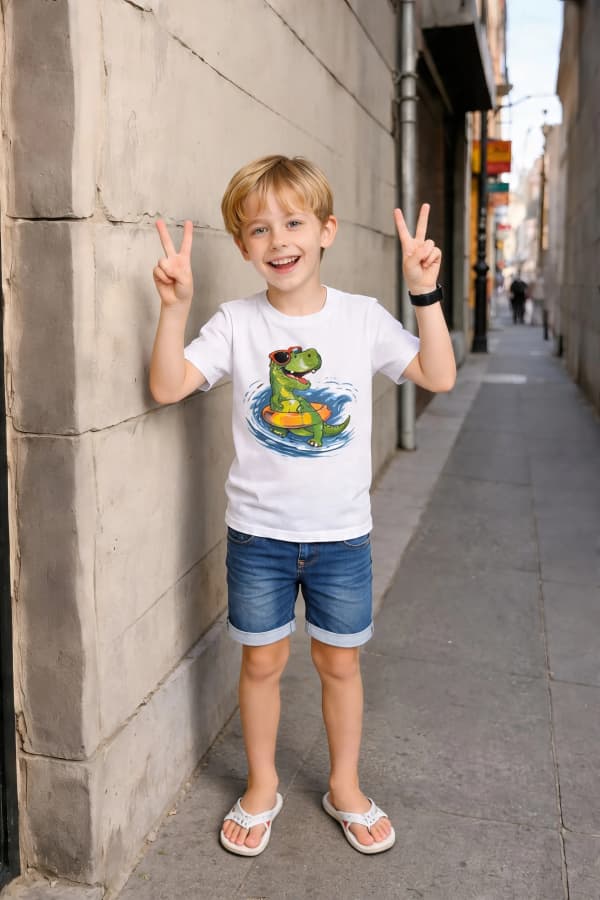 Boy standing in alley