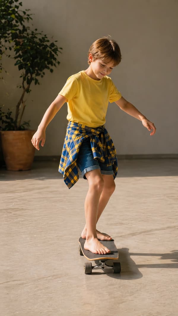 Boy on skateboard