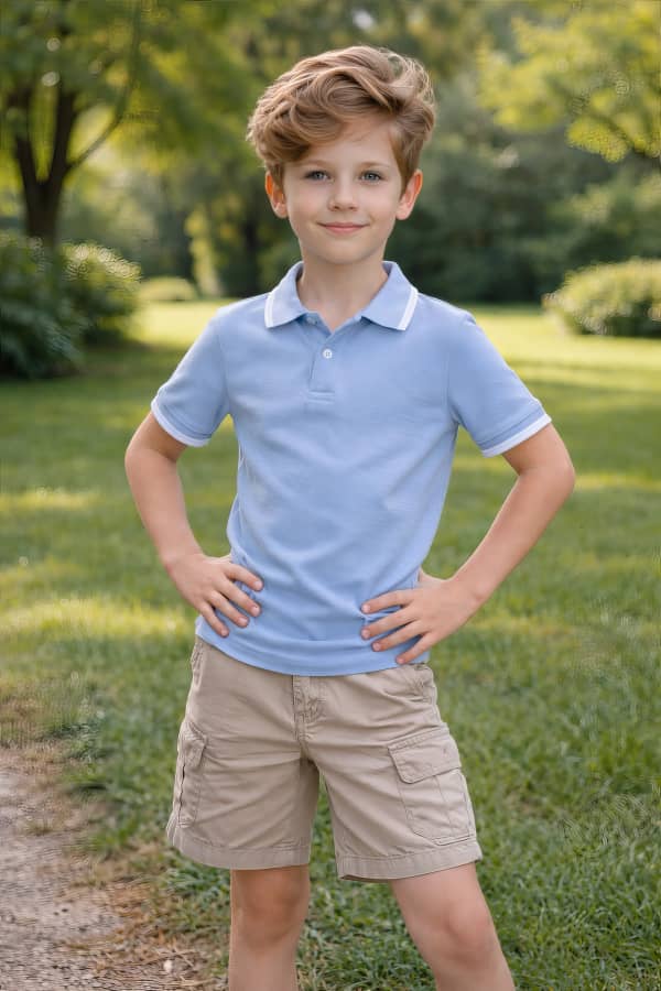 Boy with hands on hips