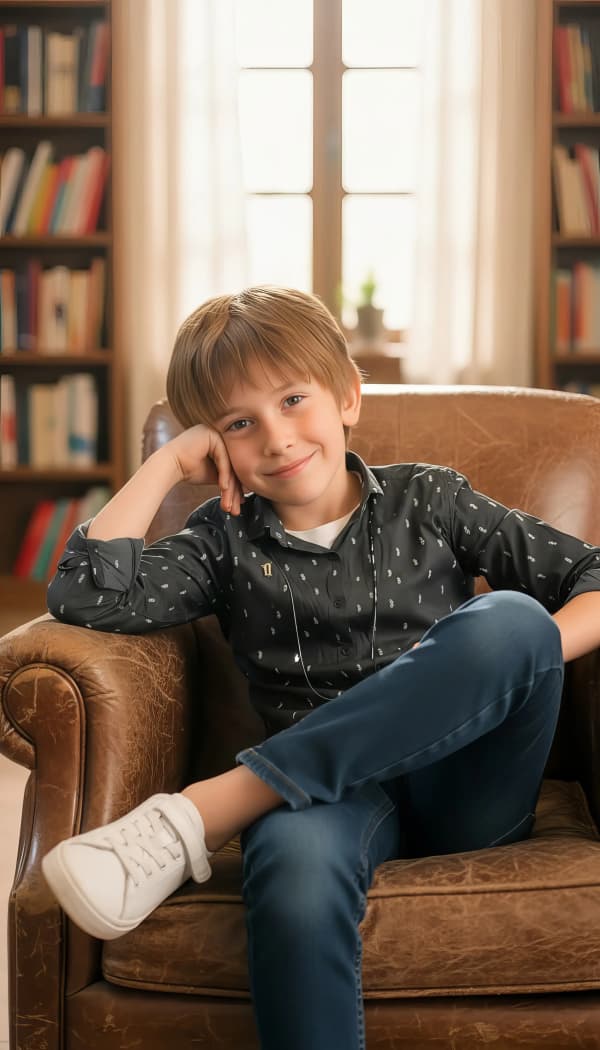 Boy Riding Skateboard Pose Outdoors