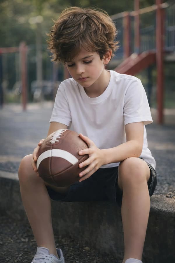 Boy with football