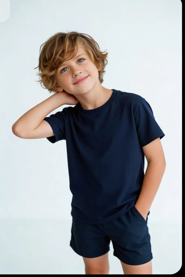 Boy stretching neck