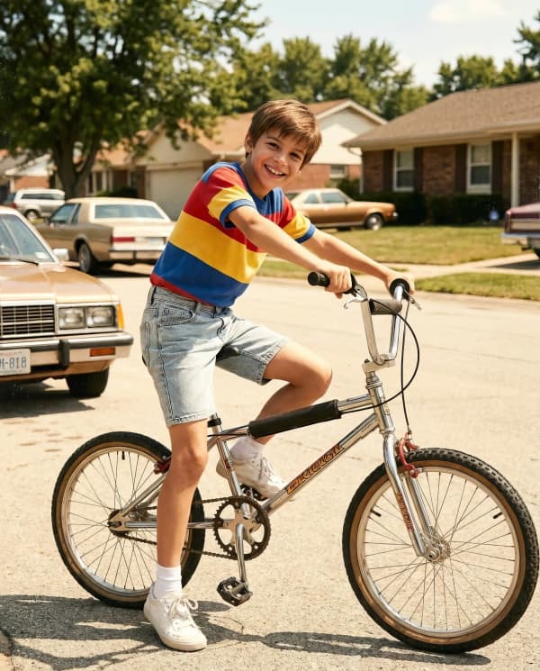 Boy on BMX bike