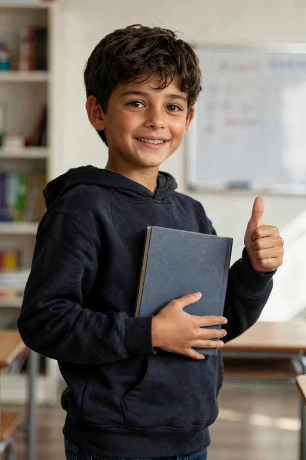 Boy holding tablet