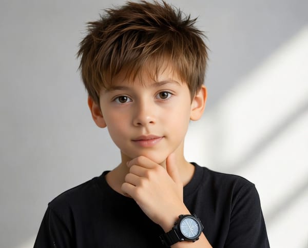 Boy portrait looking forward