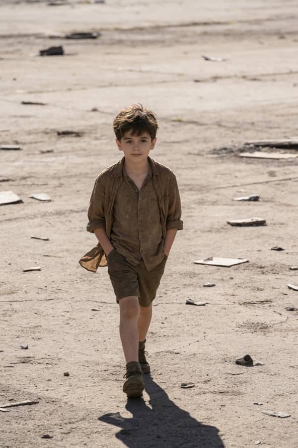 Boy in desert