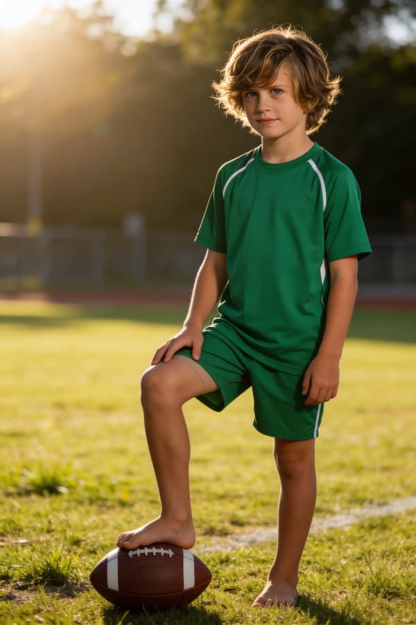 Boy with soccer ball