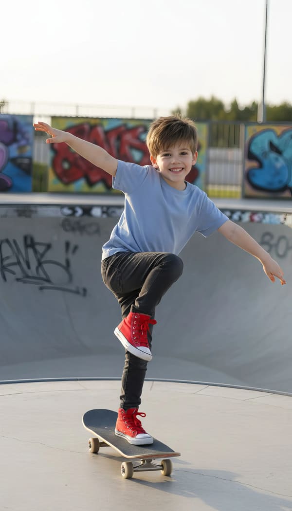 Boy Standing Pose On Balcony