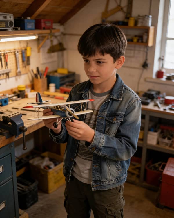 Boy in workshop