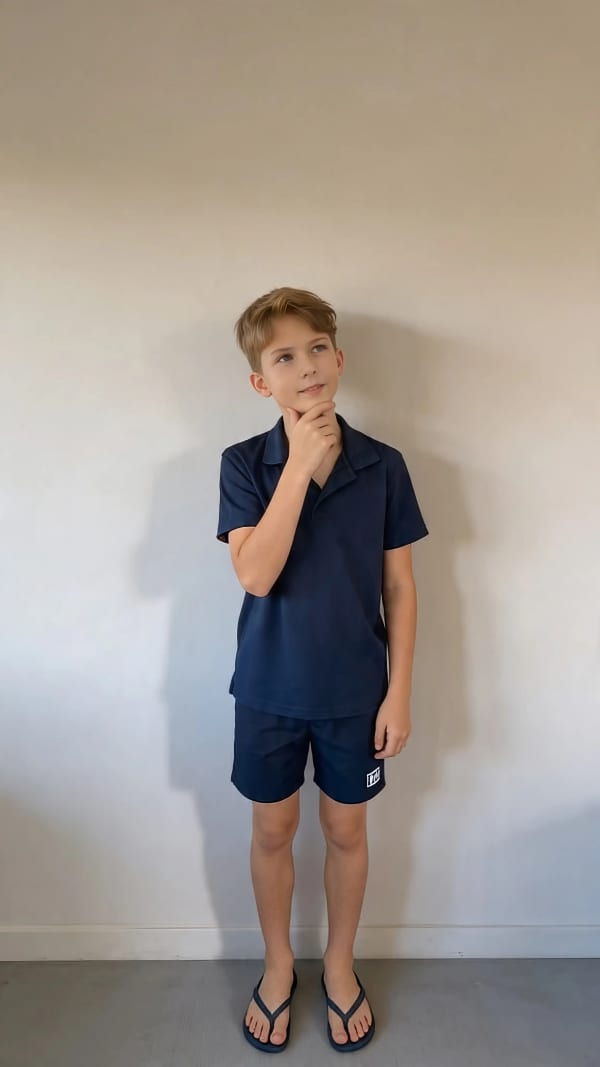 Boy standing indoors
