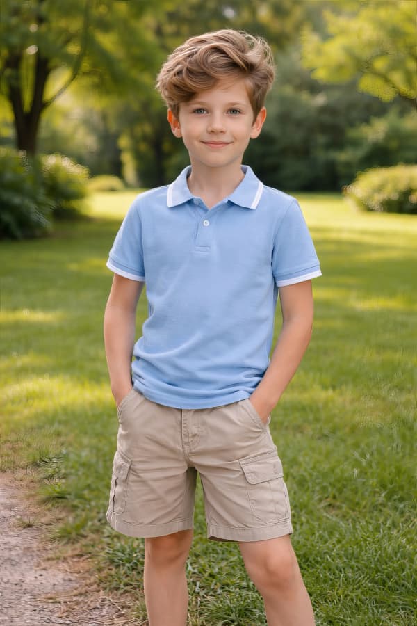 Boy standing in park