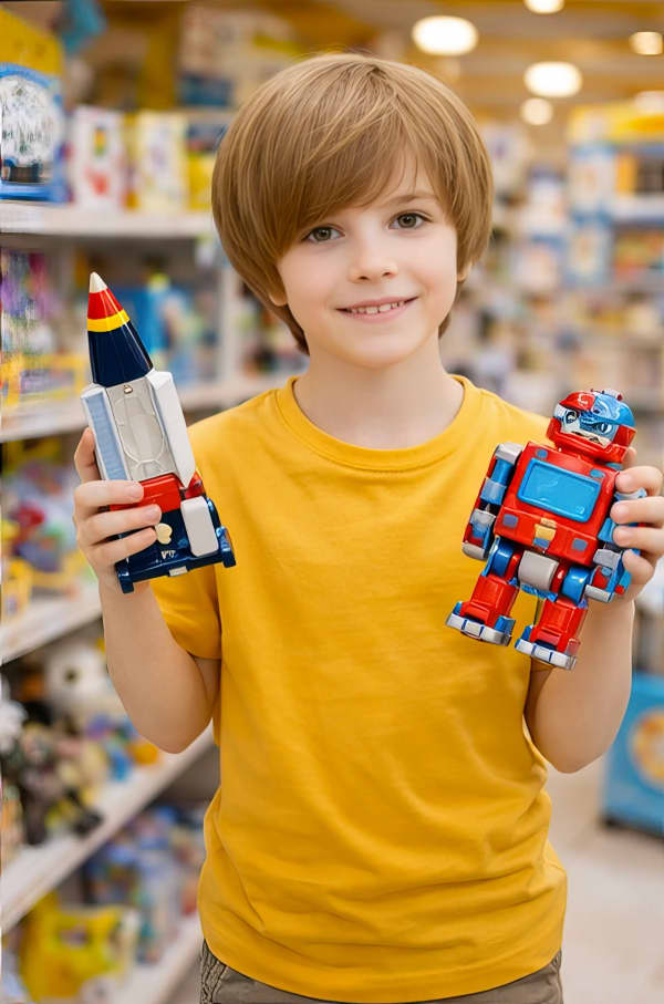 Boy with robot