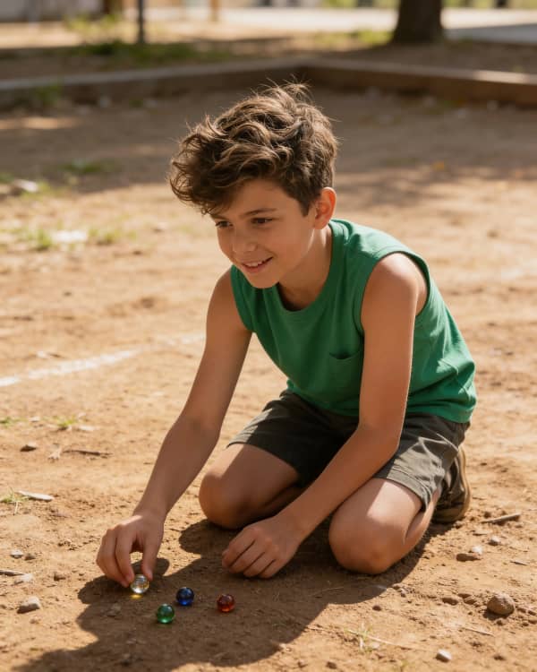 Boy playing in dirt