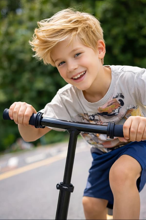 Boy on scooter