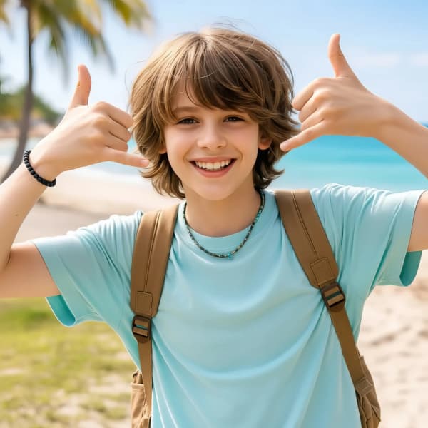 Boy Leaning Pose Against Colorful Graffiti Wall