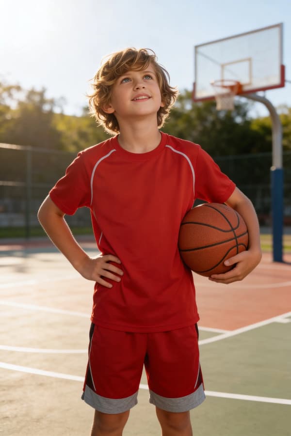Boy with basketball