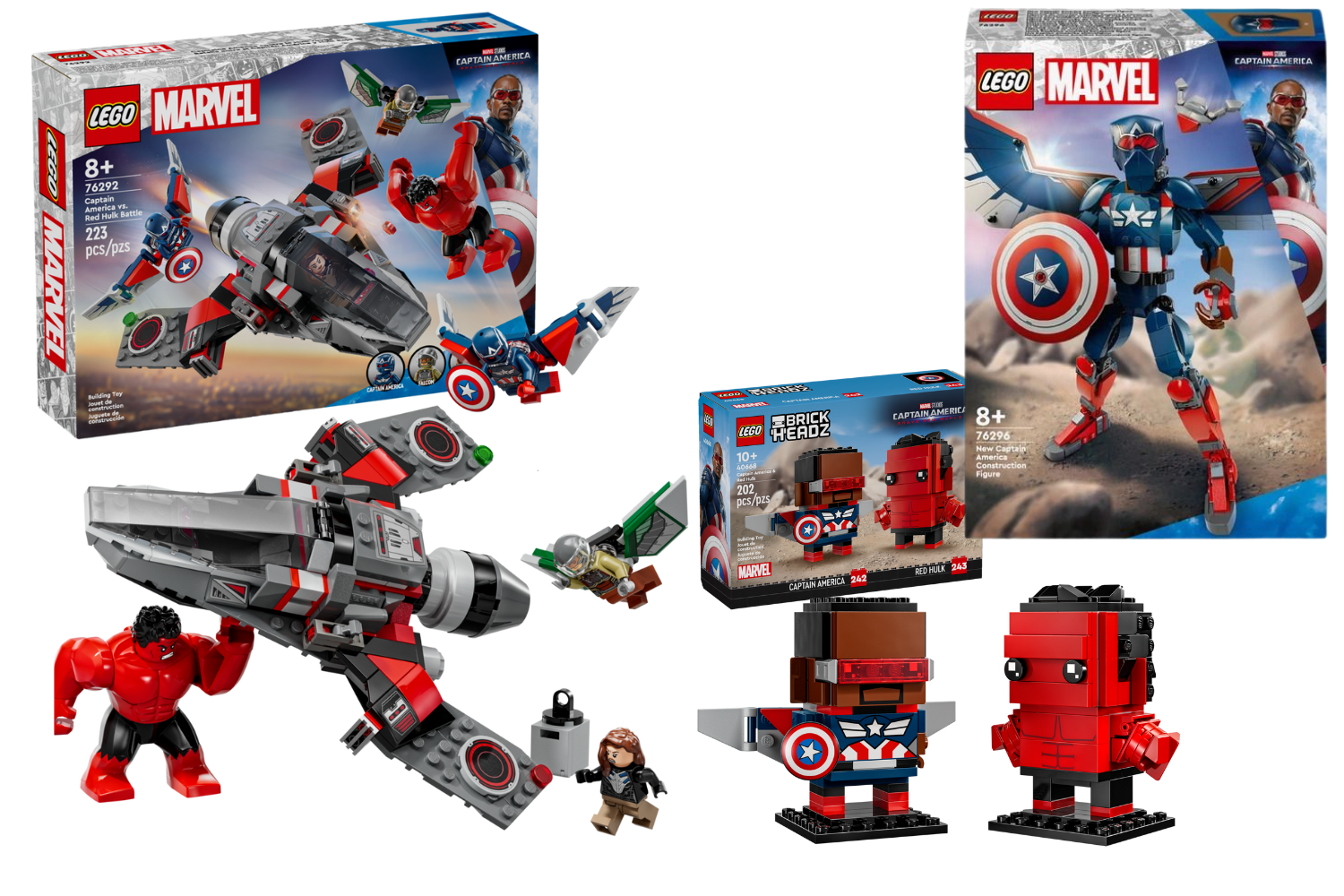 LEGO has now officially revealed 3 x New Captain America: Brave New World Sets,