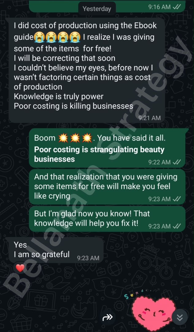 Screenshot of a WhatsApp message