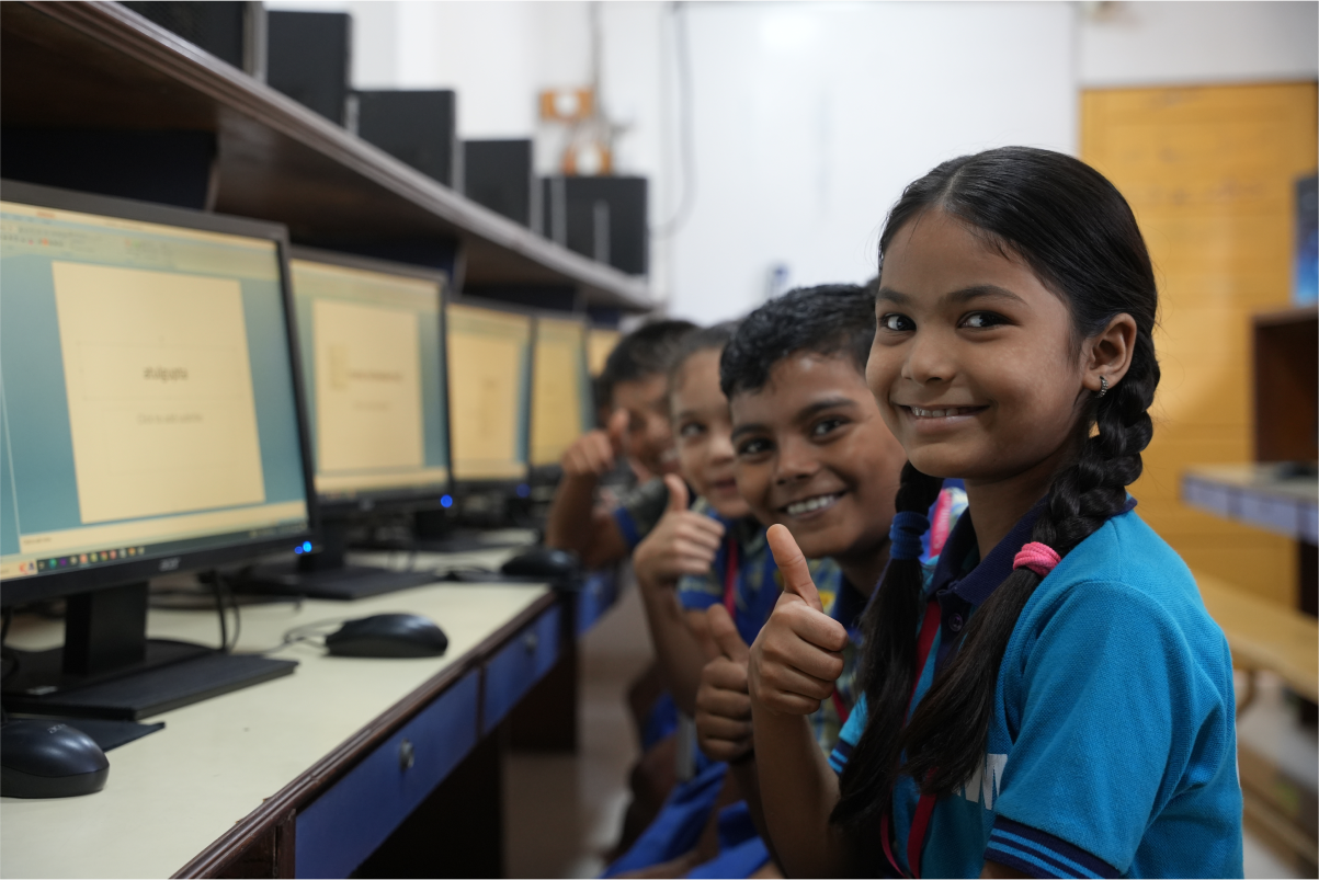 Students in computer lab