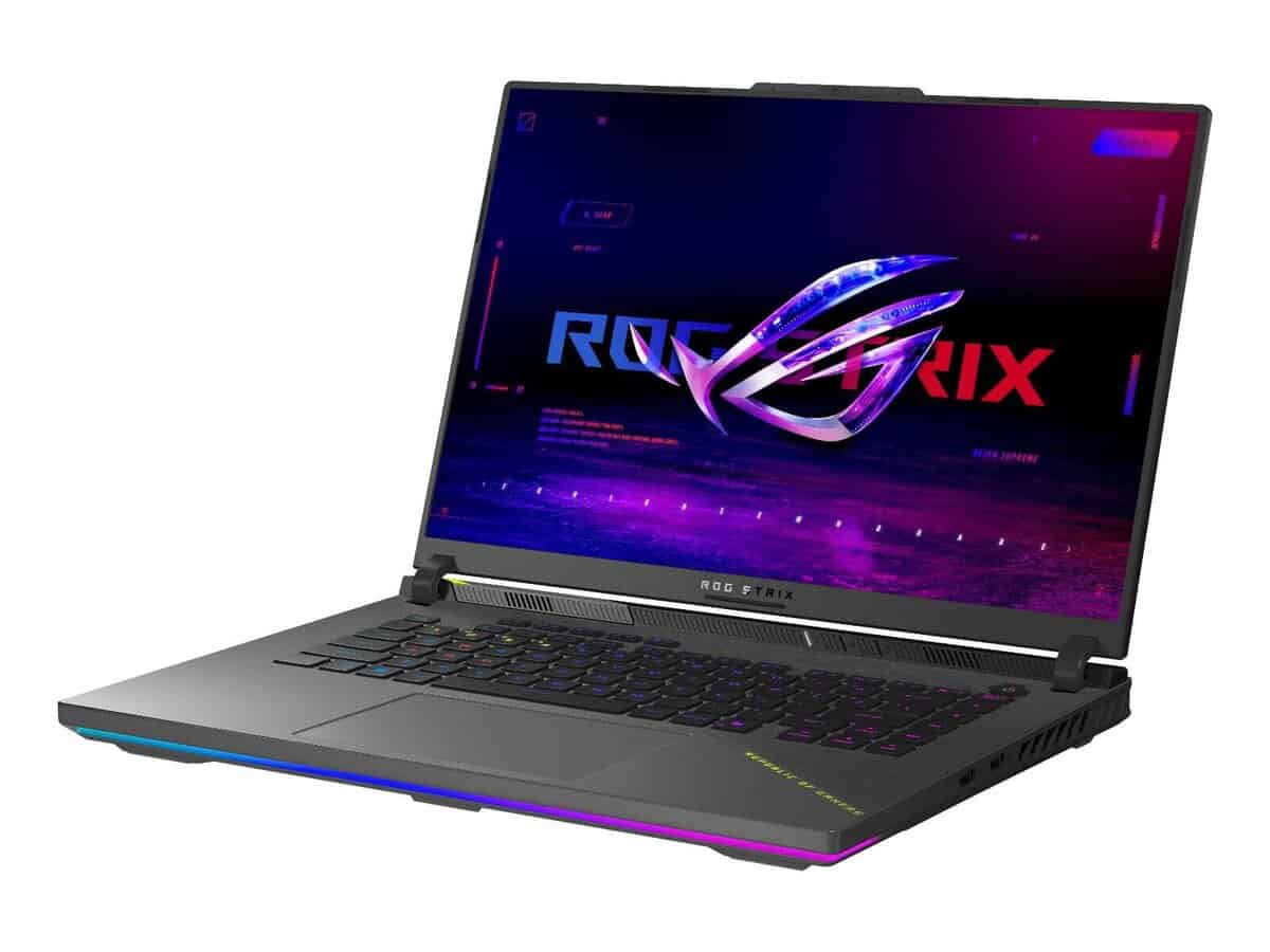 ASUS ROG Strix G16|G614PP-91610GR0W|16'' WQXGA|GRAY| Ryzen 9-8940HX|16GB DDR5(2xSD)|1TB PCIe SSD|RTX5070 8GB|ROG backpack|WIN11H
