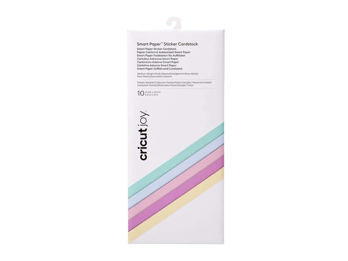2008872 - Cricut Joy Smart Sticker Cardstock 13.9x33cm 10 Pack (Pastels Sampler)