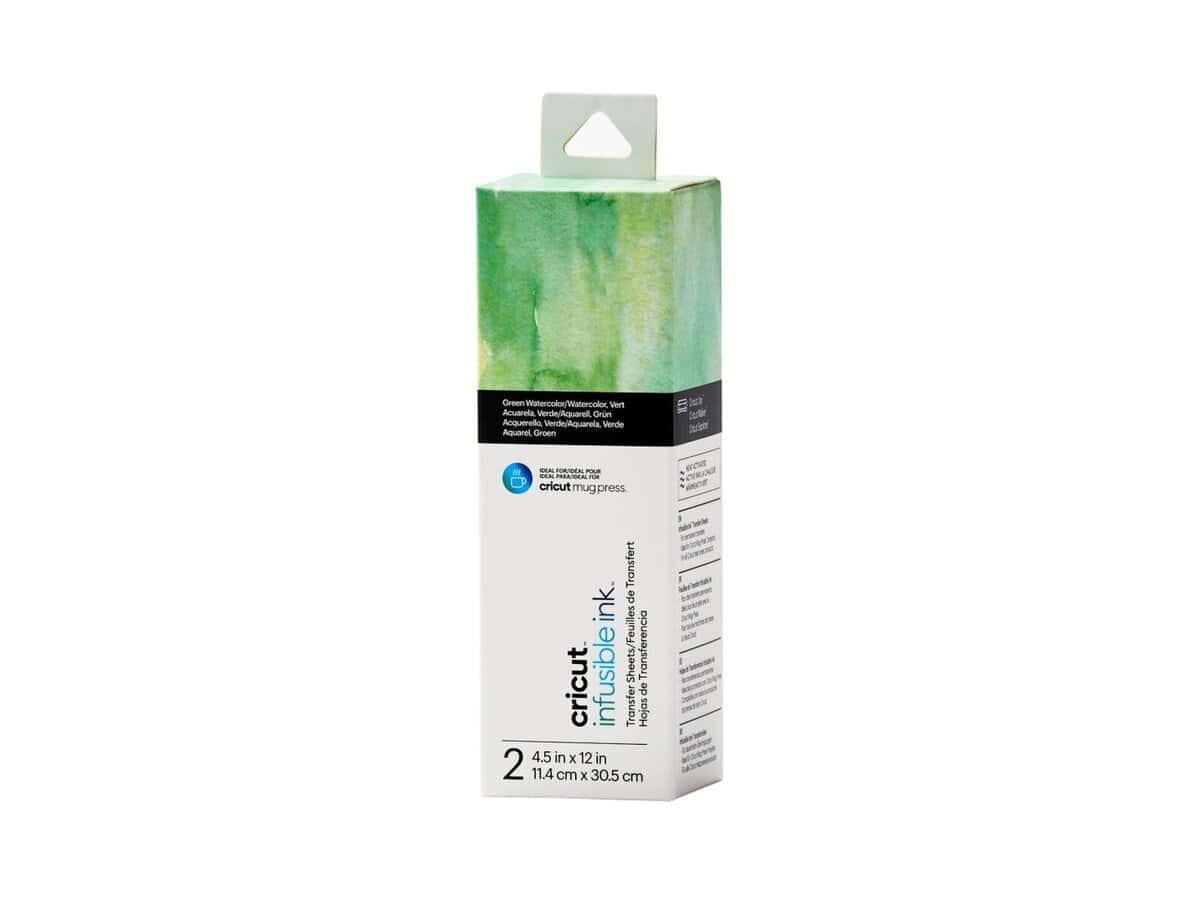 2008889 - Cricut Joy Infusible Ink Transfer Sheets 2-pack (Green Watercolor) 11.4x30.5cm