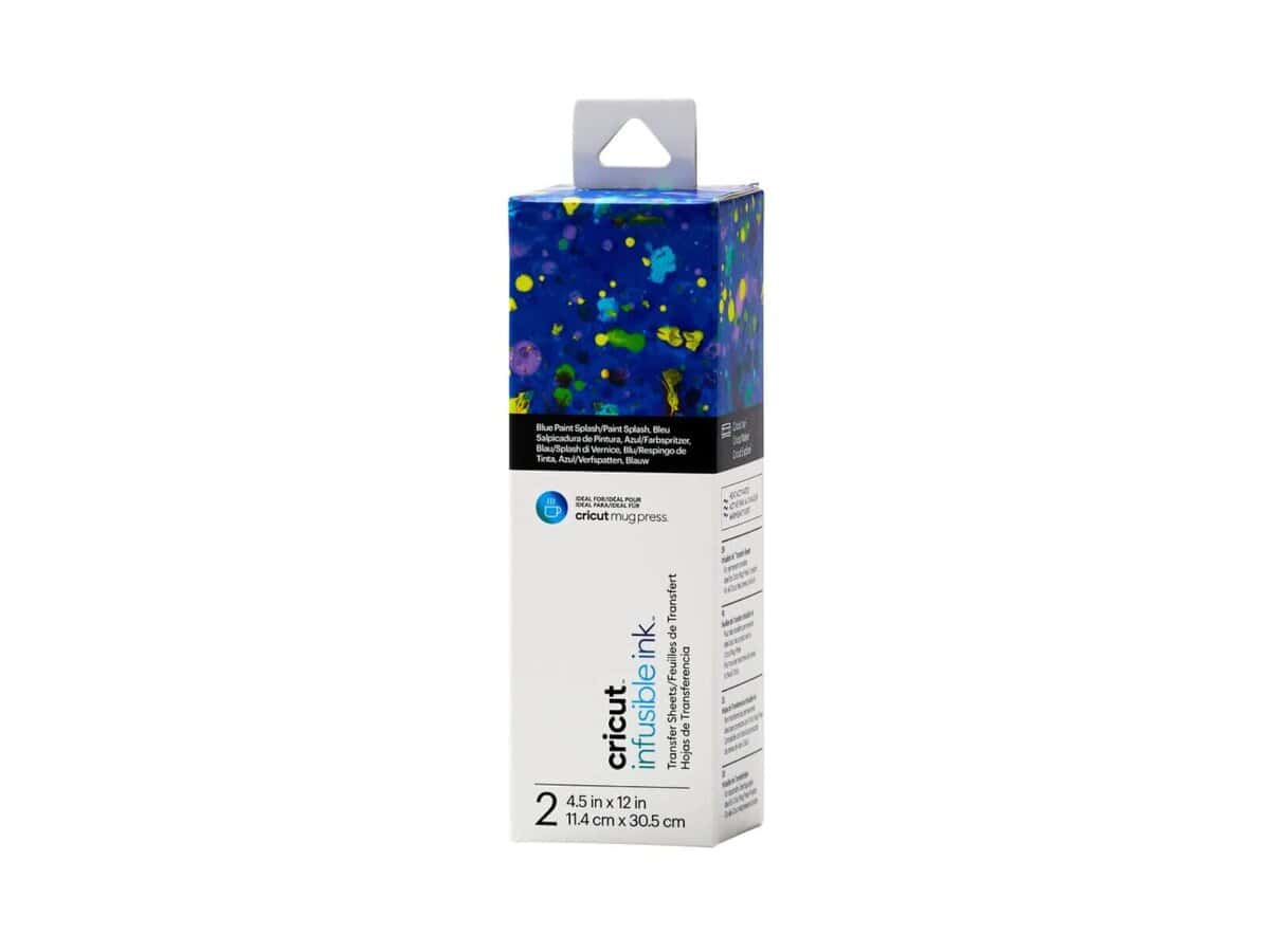 2008891 - Cricut Infusible Ink Transfer Pattern Sheet 2-pack (Blue Paint Splash) 11.4x30.5cm