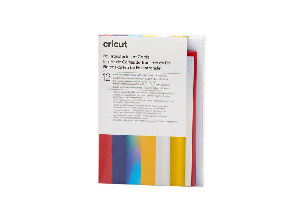 2009477 - Cricut Insert Cards Foil Celebration R40 12.1x16.8cm 12-Pack