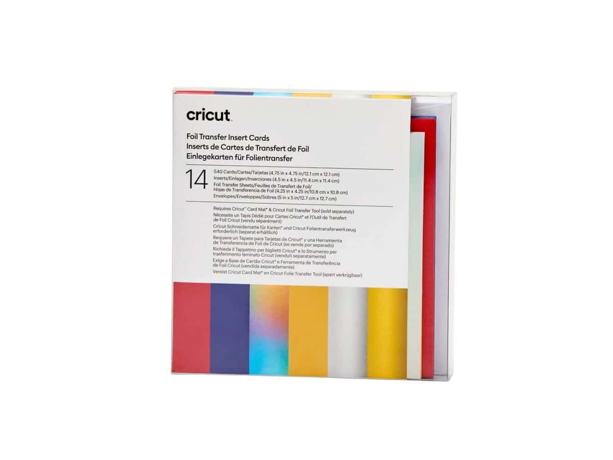 2009478 - Cricut Insert Cards Foil Celebration S40 12.1x16.8cm 14-Pack