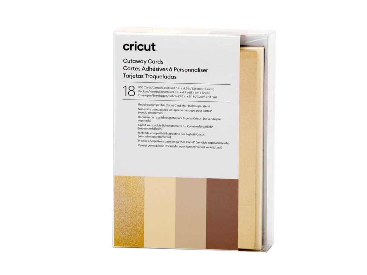 2009485 - Cricut Cut-Away Cards Neutrals R10 8.9x12.4cm 18-Pack