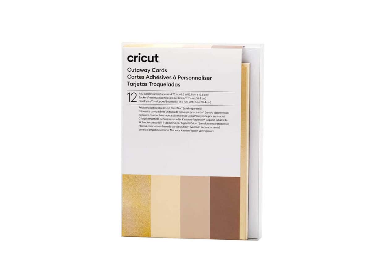 2009486 - Cricut Cut-Away Cards Neutrals R40 12.1x16.8cm 12-Pack