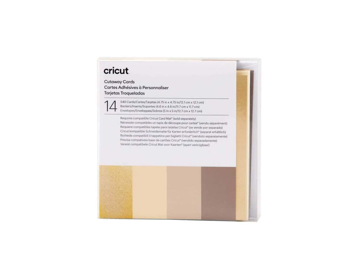 2009487 - Cricut Cut-Away Cards Neutrals S40 12.1x16.8cm 14-Pack