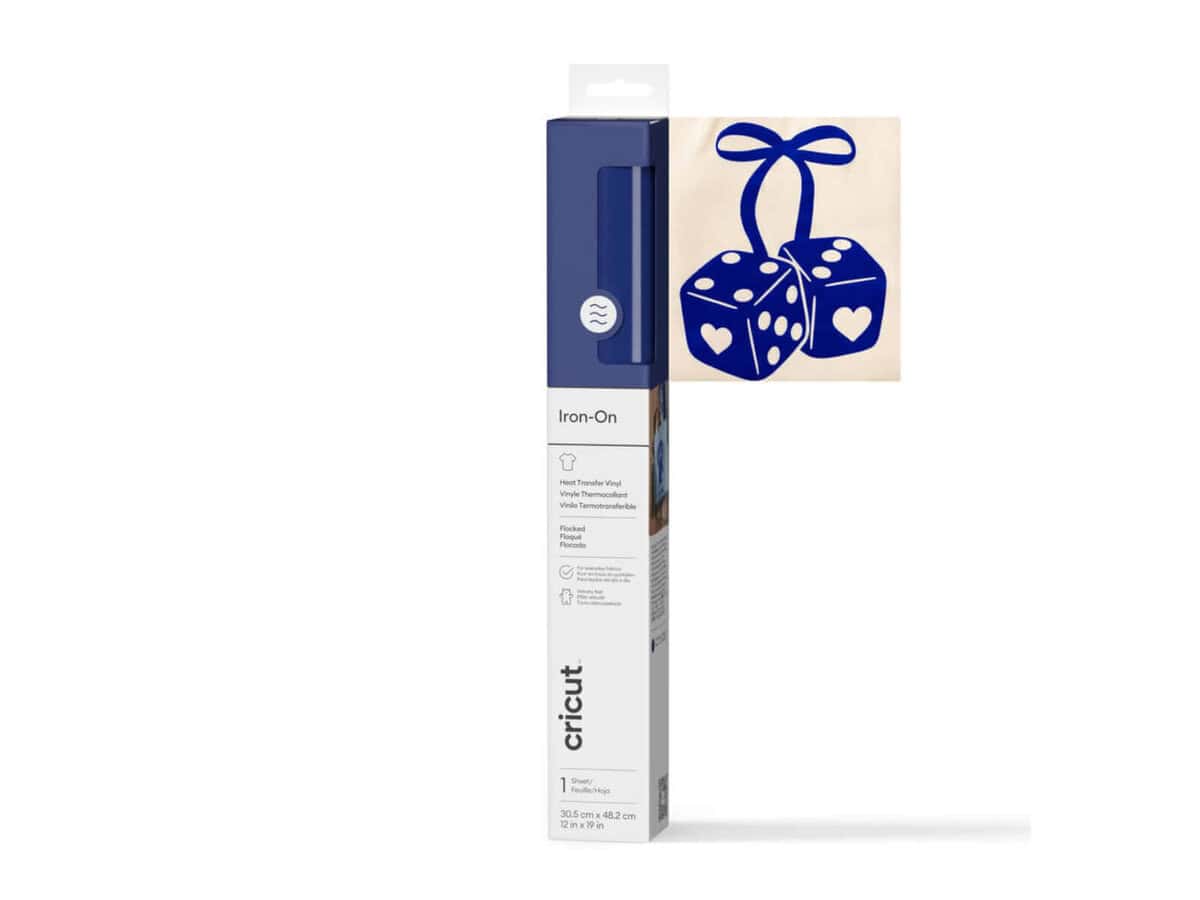 2011791 - Cricut Flocked Iron-On 30.5 cm x 48.3 cm Blue