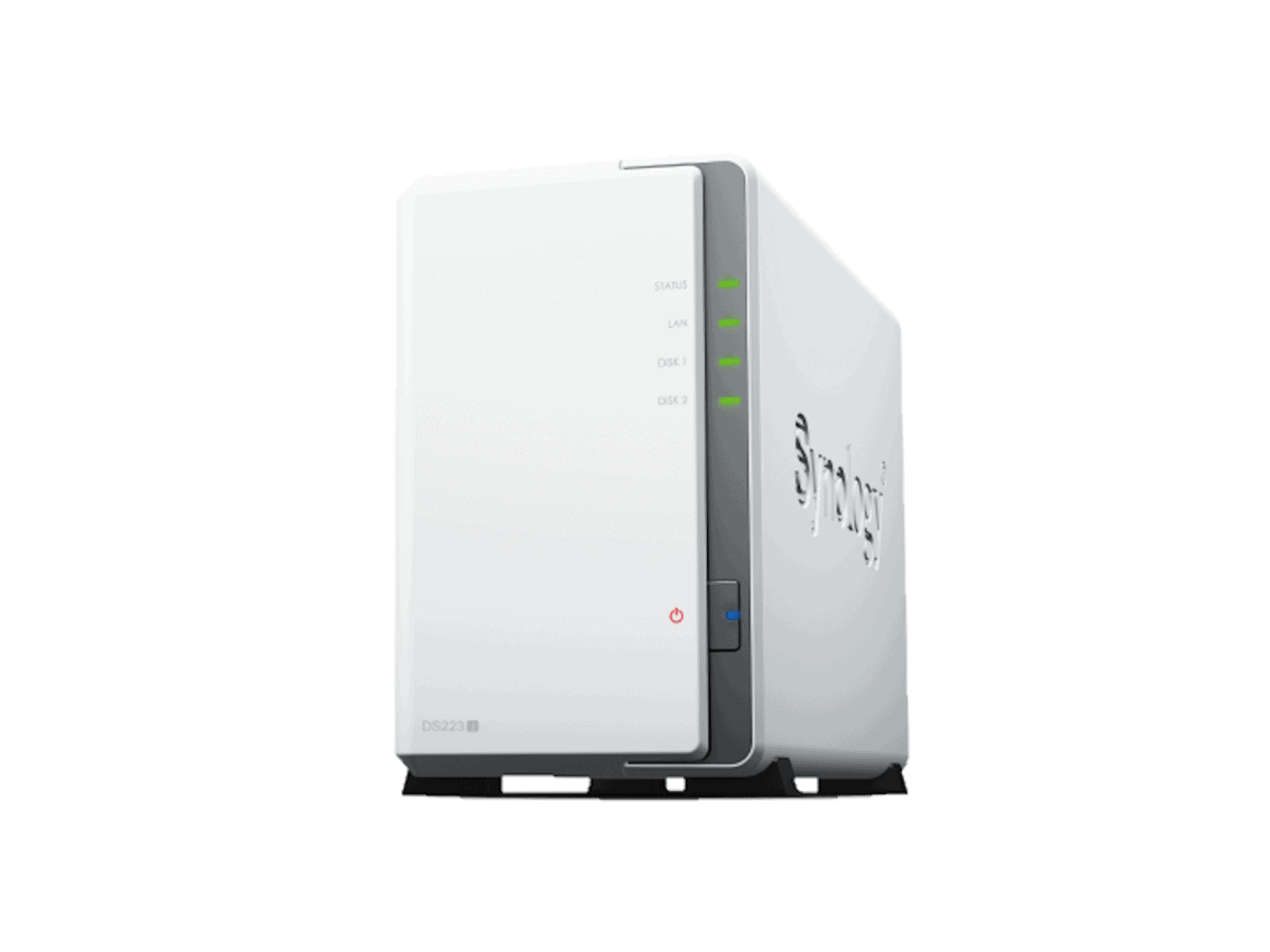 DiskStation 2 Bay NAS; 4-core 1.7 GHz; 1 GB DDR4 non-ECC