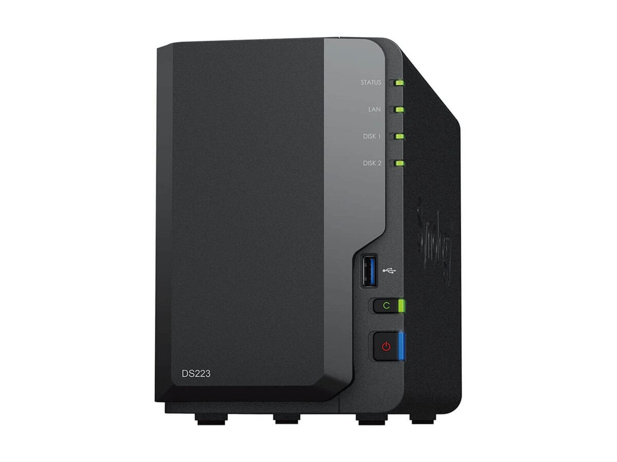 DiskStation 2 Bay NAS; 4-core 1.7 GHz; 2 GB DDR4 non-ECC