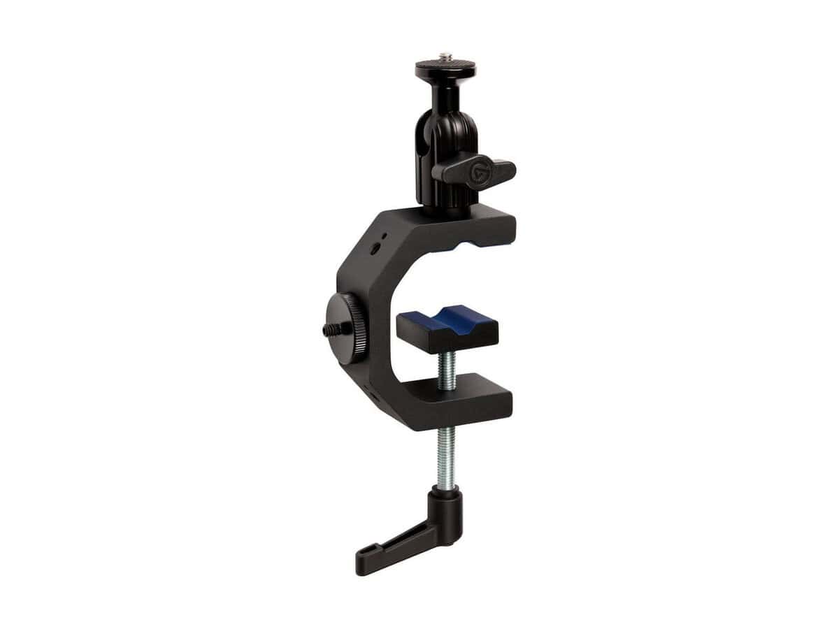 Elgato Heavy Clamp - Heavy-duty G-Clamp; Ball head and four ¼-inch threads; Rubber pad with tube groove.