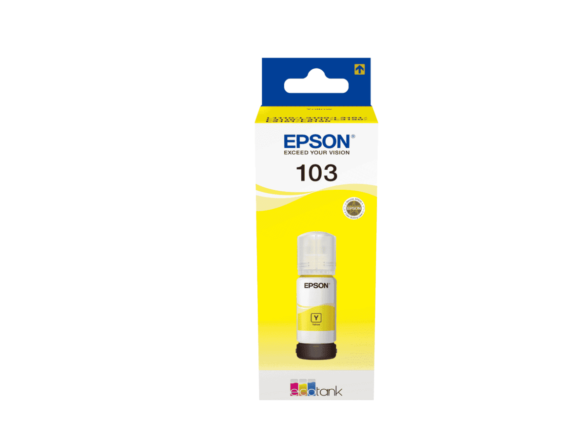 Epson 103 Ecotank Yellow ink bottle. 7500 pages @ 5% coverage. .